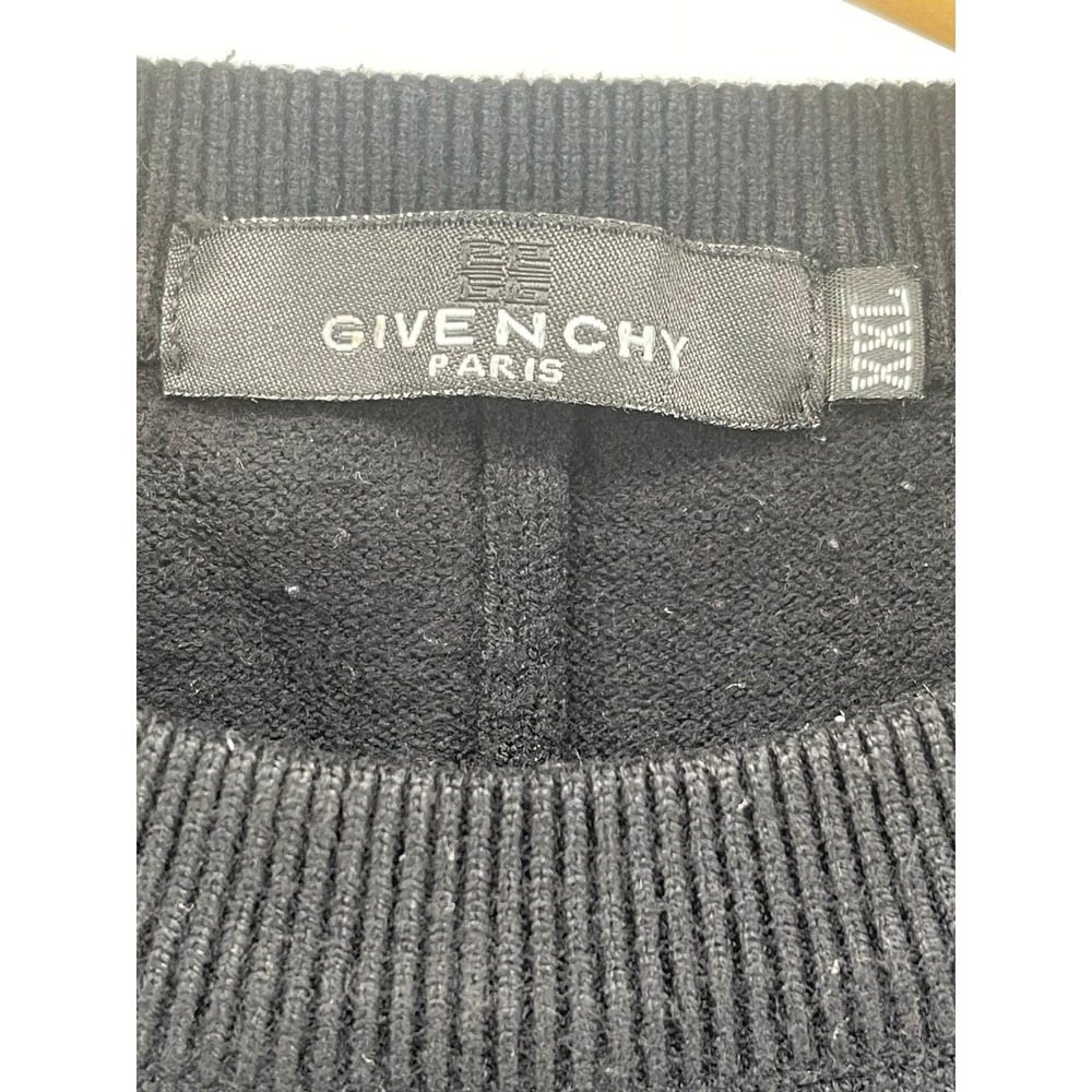 Givenchy Paris Sweater Women 2XL Black Love Logo Knit Crewneck Designer - Picture 3 of 9